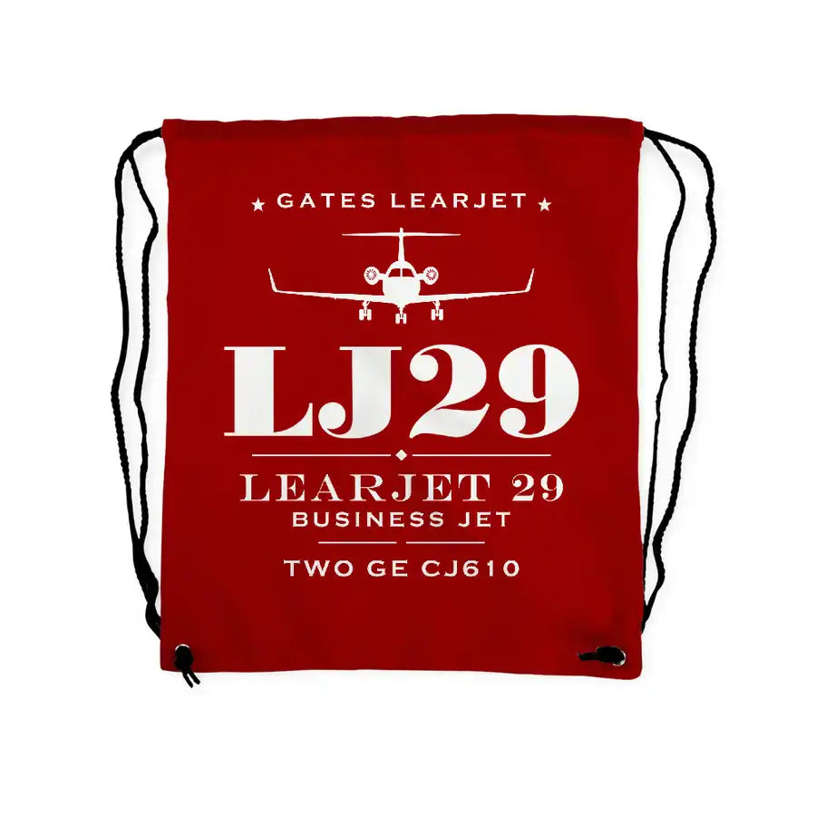 Bombardier Learjet 29 - Drawstring Bag - Heritage - Red