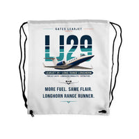 Thumbnail for Bombardier Learjet 29 - Drawstring Bag - Original - White