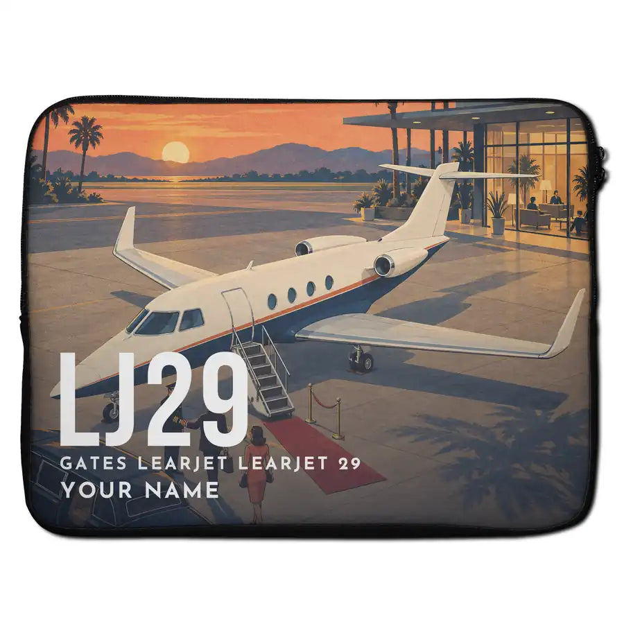 Bombardier Learjet 29 - Laptop Sleeve + Name