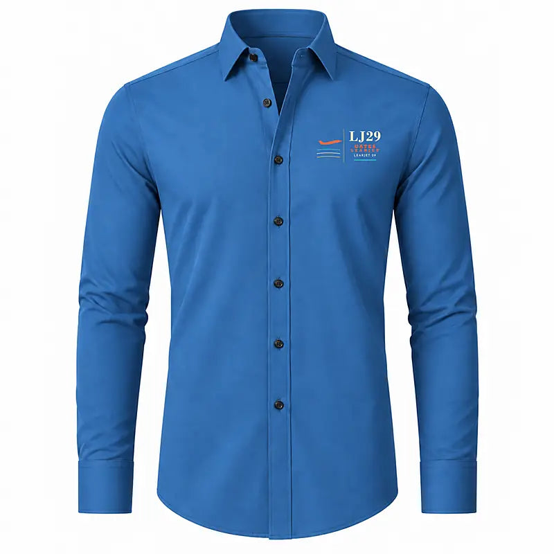 Bombardier Learjet 29 - Long Sleeve Shirt - Poster - Blue