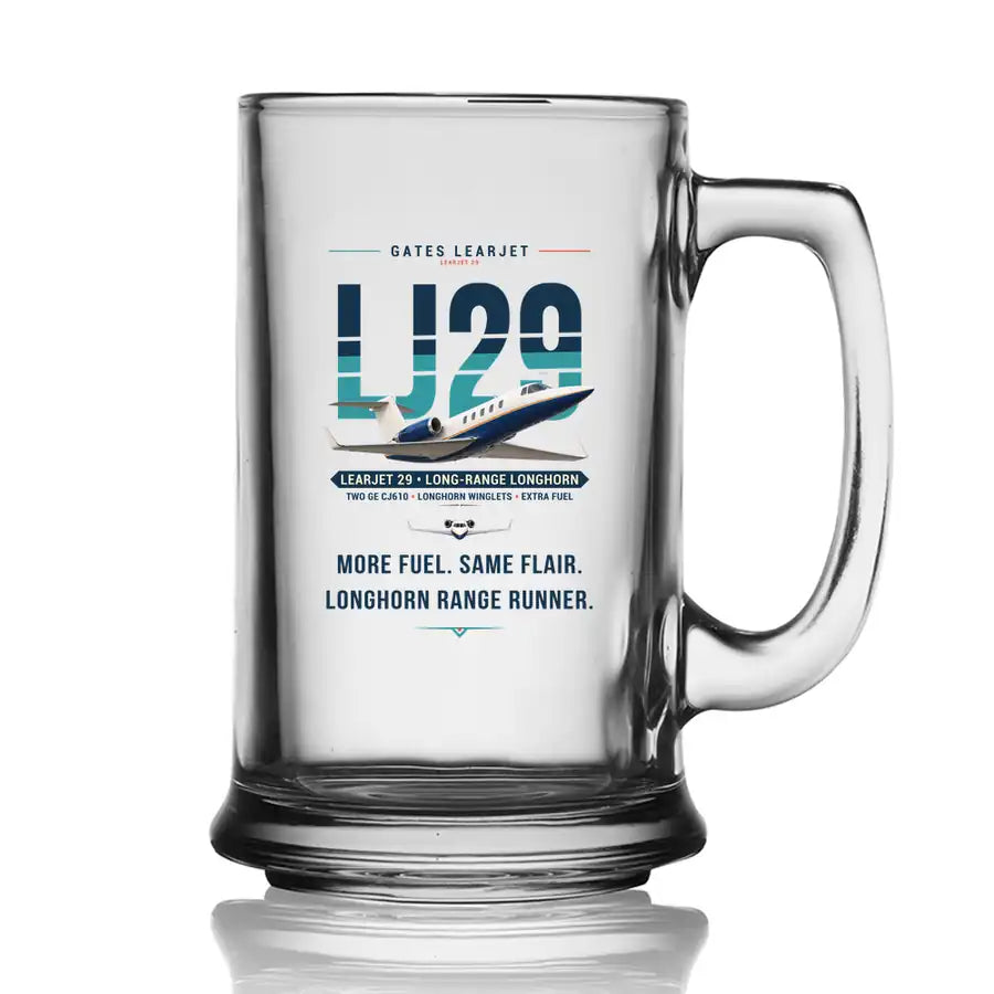 Bombardier Learjet 29 - Original - Beer Glass with Holder