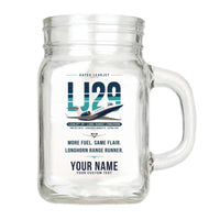 Thumbnail for Bombardier Learjet 29 - Original + Name - Cocktail Glass (Mason Jar)