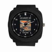 Thumbnail for Bombardier Learjet 29 - Poster + Name - Rubber Strap - Black