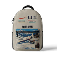 Thumbnail for Bombardier Learjet 31A - 3D Backpack - Beige + Name