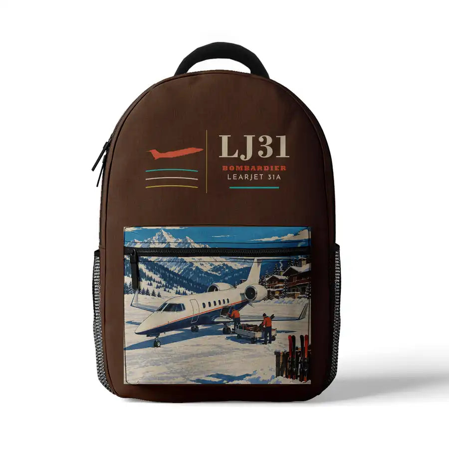 Bombardier Learjet 31A - 3D Backpack - Brown