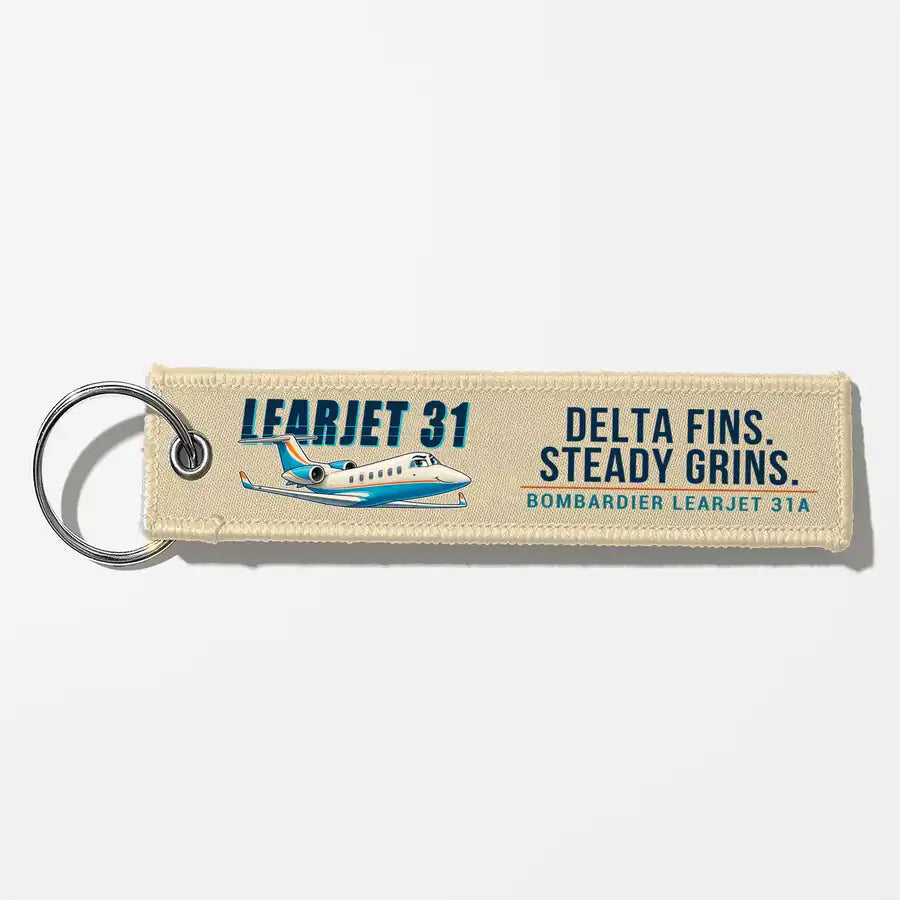 Bombardier Learjet 31A Aviator Key Chains - Beige - Cartoon