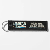 Thumbnail for Bombardier Learjet 31A Aviator Key Chains - Black - Cartoon