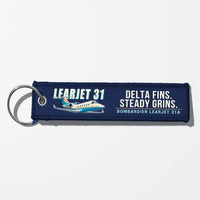 Thumbnail for Bombardier Learjet 31A Aviator Key Chains - Navy Blue - Cartoon