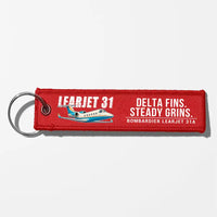 Thumbnail for Bombardier Learjet 31A Aviator Key Chains - Red - Cartoon