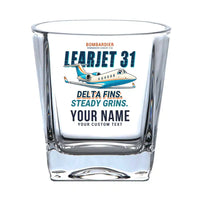 Thumbnail for Bombardier Learjet 31A - Cartoon + Name - Whiskey Glass