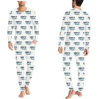 Thumbnail for Bombardier Learjet 31A - Men Pajamas - Cartoon Pattern - White