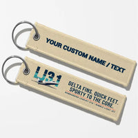 Thumbnail for Bombardier Learjet 31A Aviator Key Chains - Beige - Original - Personalized