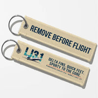 Thumbnail for Bombardier Learjet 31A Aviator Key Chains - Beige - Original - Remove Before Flight