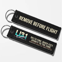 Thumbnail for Bombardier Learjet 31A Aviator Key Chains - Black - Original - Remove Before Flight