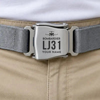 Thumbnail for Bombardier Learjet 31A - Seat Belt - Heritage + Name - Gray