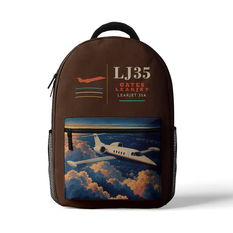 Bombardier Learjet 35A - 3D Backpack - Brown