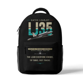 Bombardier Learjet 35A 3D Backpacks & Drawstring Bags