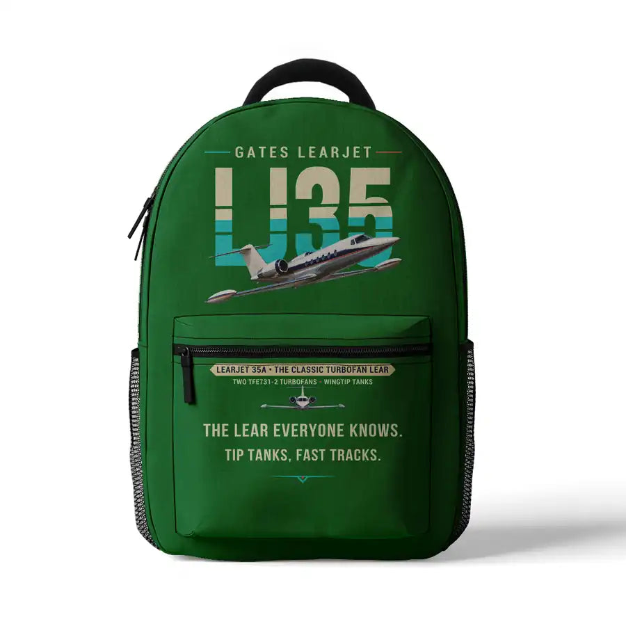 Bombardier Learjet 35A - 3D Backpack - Original - Green