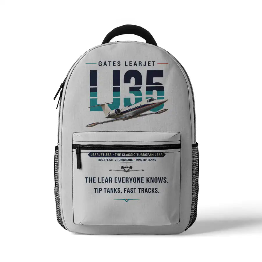 Bombardier Learjet 35A - 3D Backpack - Original - White