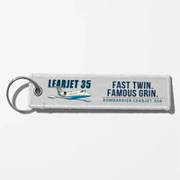 Thumbnail for Bombardier Learjet 35A Aviator Key Chains - White - Cartoon