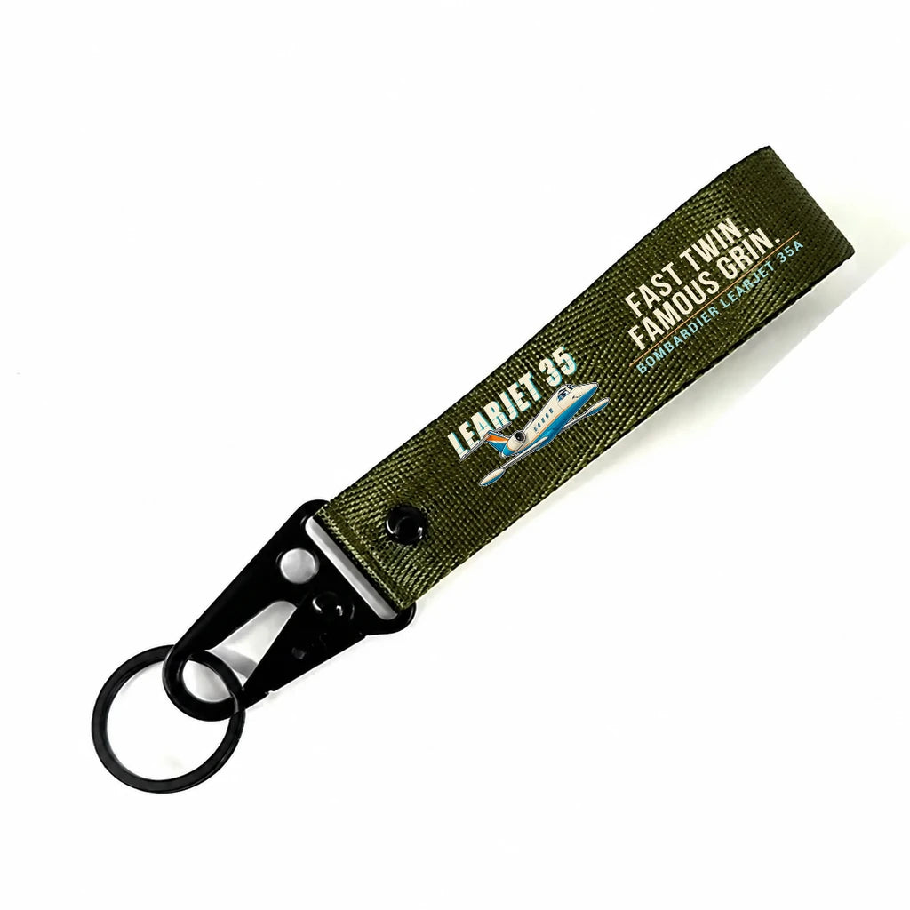 Bombardier Learjet 35A Hawk-Shaped Key Chains - Dark Green - Cartoon
