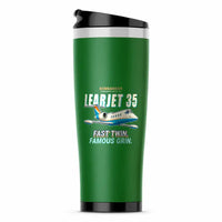 Thumbnail for Bombardier Learjet 35A - Cartoon - Stainless Steel (No Holder) - Green
