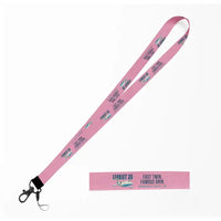 Thumbnail for Bombardier Learjet 35A Lanyard & ID Holders lanyard - Cartoon - Pink