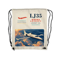 Thumbnail for Bombardier Learjet 35A - Drawstring Bag - Classic - Beige