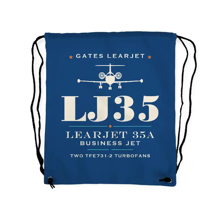 Bombardier Learjet 35A - Drawstring Bag - Heritage - Blue