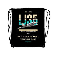 Thumbnail for Bombardier Learjet 35A - Drawstring Bag - Original - Black