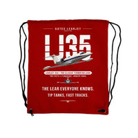 Thumbnail for Bombardier Learjet 35A - Drawstring Bag - Original - Red