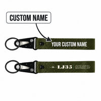 Thumbnail for Bombardier Learjet 35A Hawk-Shaped Key Chains - Dark Green - Heritage - Personalized