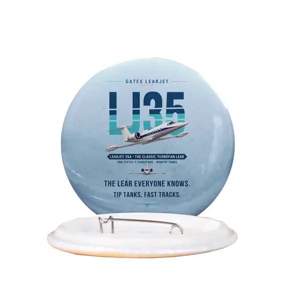 Bombardier Learjet 35A - Original - Pin - Light Blue