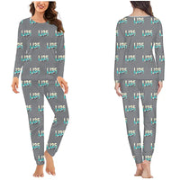 Thumbnail for Bombardier Learjet 35A - Women Pajamas - Original Pattern - Gray