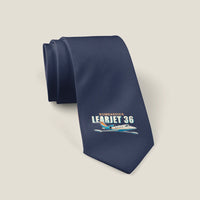 Thumbnail for Bombardier Learjet 36A - Cartoon - Tie - Navy Blue