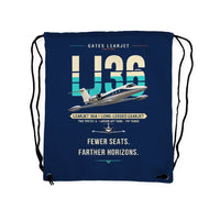 Thumbnail for Bombardier Learjet 36A - Drawstring Bag - Original - Dark Blue