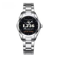 Thumbnail for Bombardier Learjet 36A - Heritage + Name - Stainless Steel Band - For Children and Women