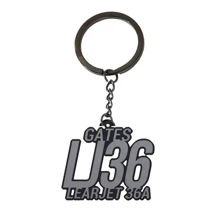 Bombardier Learjet 36A - Hollow Key Chain - Tag - Black
