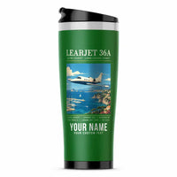 Thumbnail for Bombardier Learjet 36A - Poster + Name - Stainless Steel (No Holder) - Green