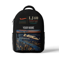 Thumbnail for Bombardier Learjet 40XR - 3D Backpack - Black + Name