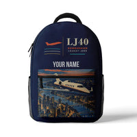 Thumbnail for Bombardier Learjet 40XR - 3D Backpack - Dark Blue + Name
