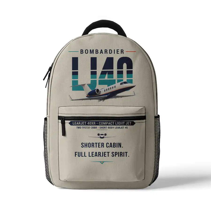 Bombardier Learjet 40XR - 3D Backpack - Original - Beige