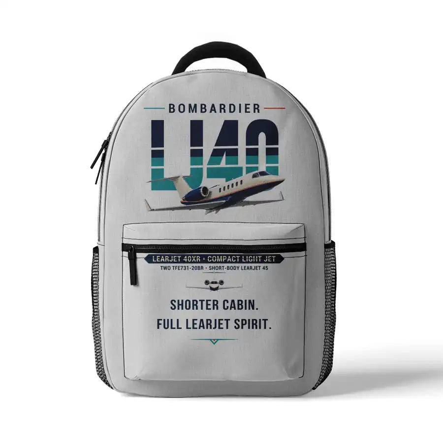 Bombardier Learjet 40XR - 3D Backpack - Original - White