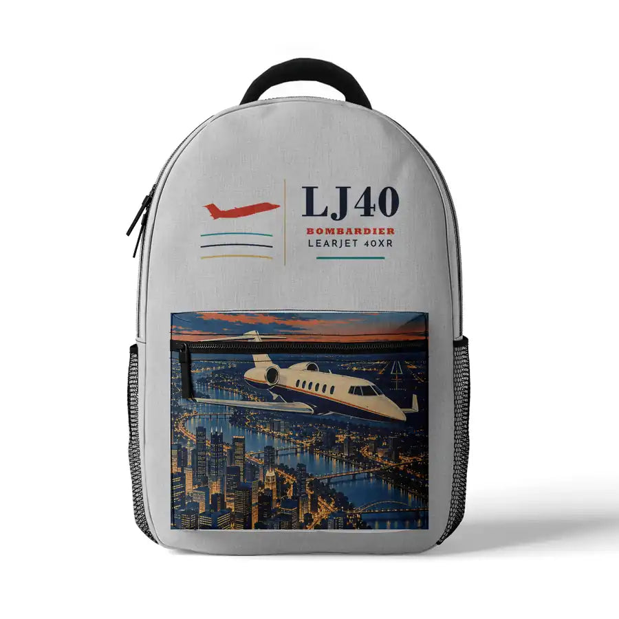 Bombardier Learjet 40XR - 3D Backpack - White