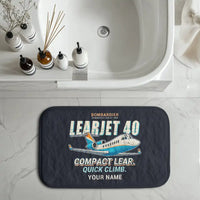 Thumbnail for Bombardier Learjet 40XR - Cartoon + Name - Bath Mat