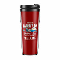 Thumbnail for Bombardier Learjet 40XR - Cartoon + Name - Plastic (No Holder) - Red