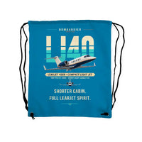 Thumbnail for Bombardier Learjet 40XR - Drawstring Bag - Original - Light Blue