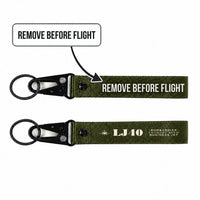 Thumbnail for Bombardier Learjet 40XR Hawk-Shaped Key Chains - Dark Green - Heritage - Remove Before Flight