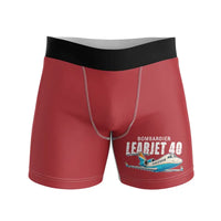 Thumbnail for Bombardier Learjet 40XR - Men Boxers - Cartoon - Red