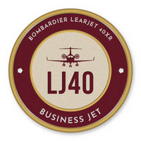 Thumbnail for Bombardier Learjet 40XR Patches - Circle - Burgundy Cream